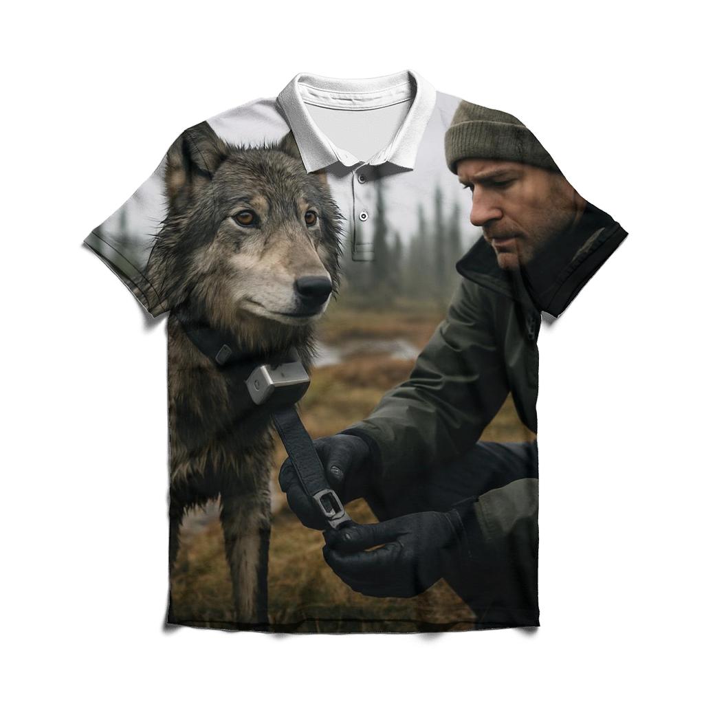 Radiocollar Field Check In Boreal Muskeg designer slim fit polos