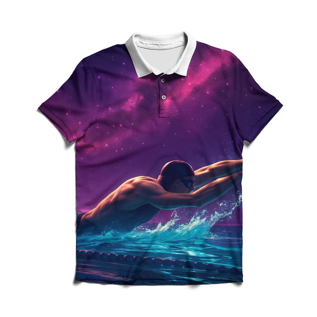 Nebula Swim Freestyle personalized polo shirts