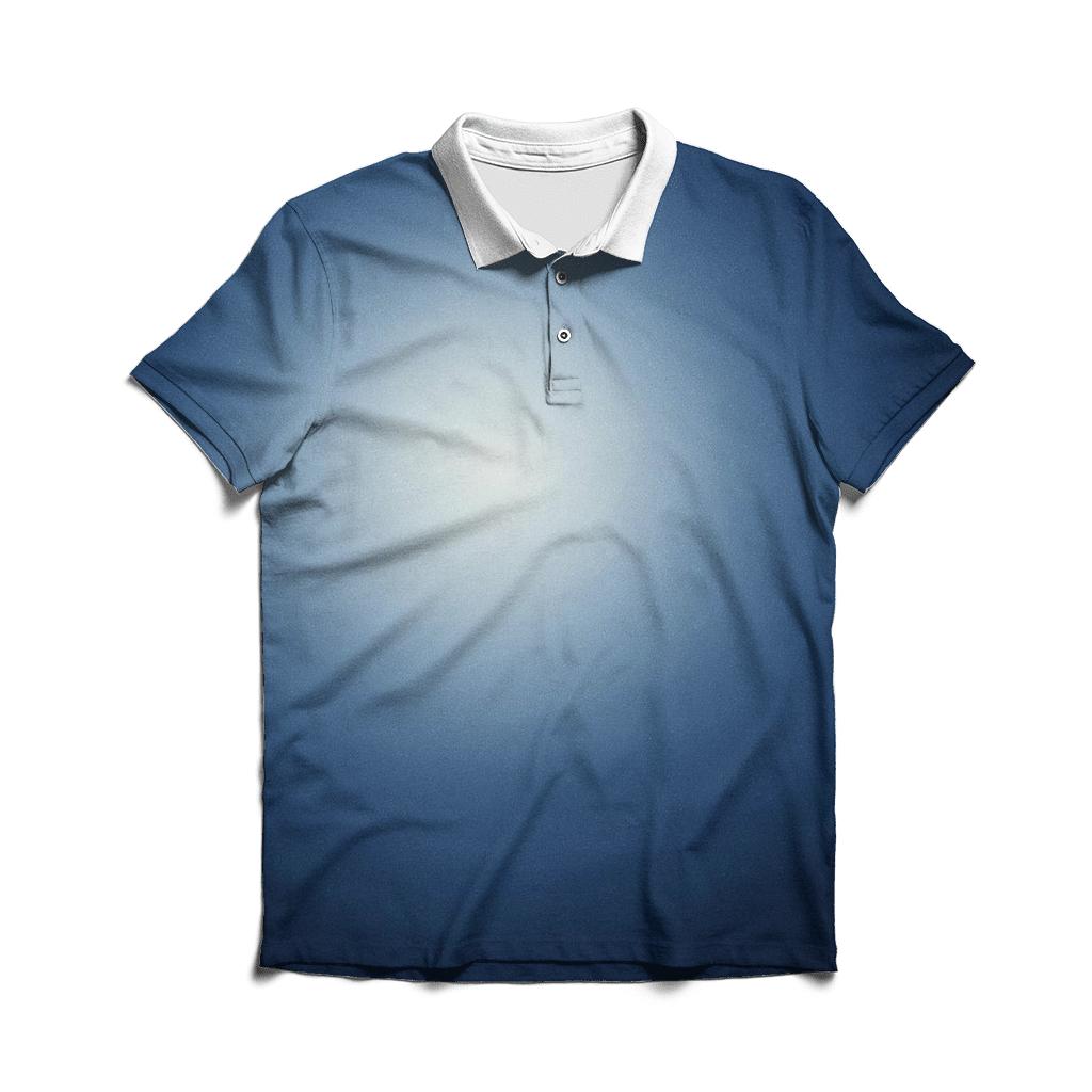 Lunar Frost Drift Gradient embroidered polo tops