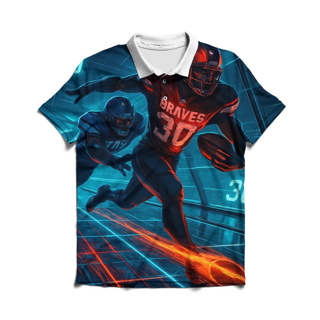 Skybridge Tackle Above The City embroidered polo tops