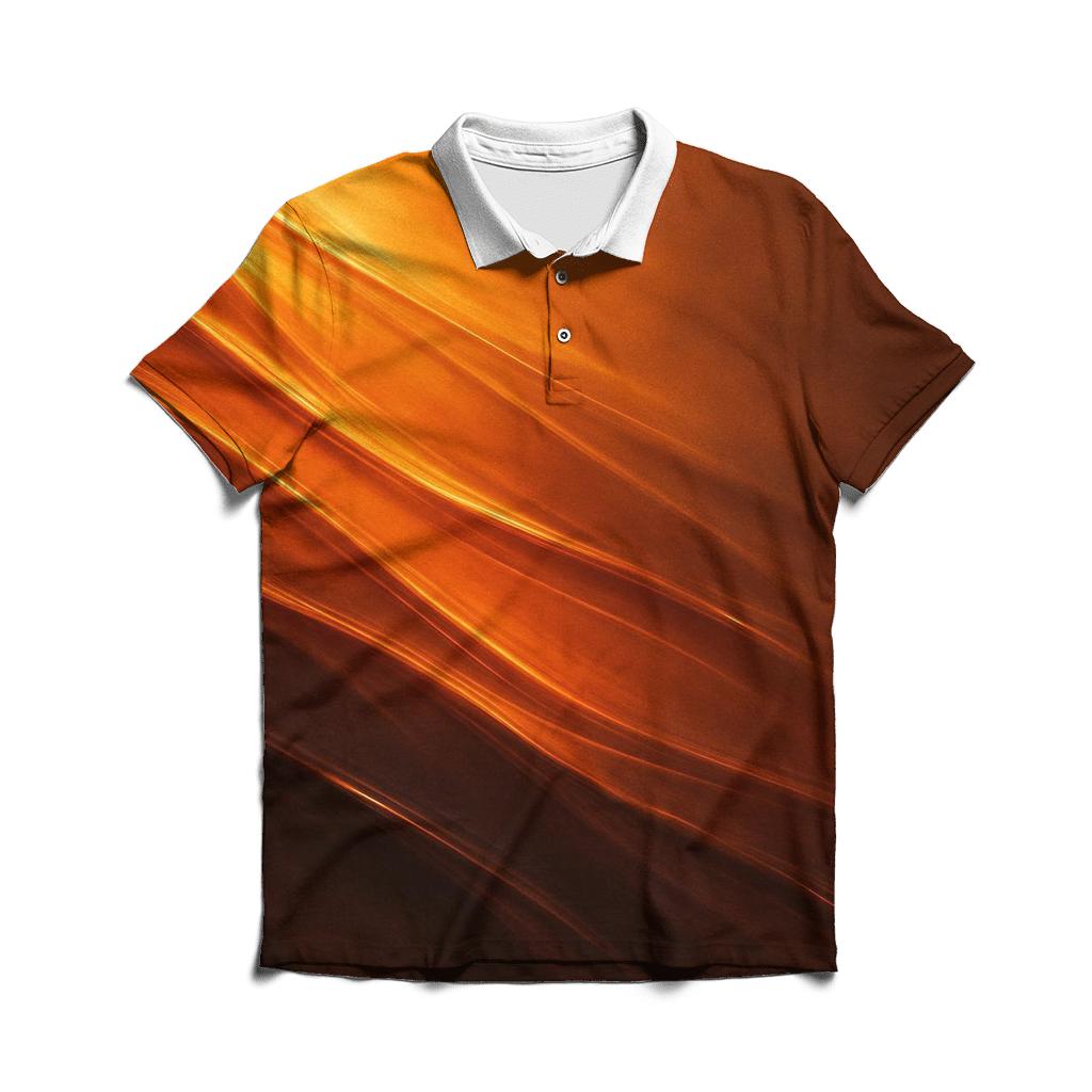 Molten Copper Current Gradient stylish collar polo tees
