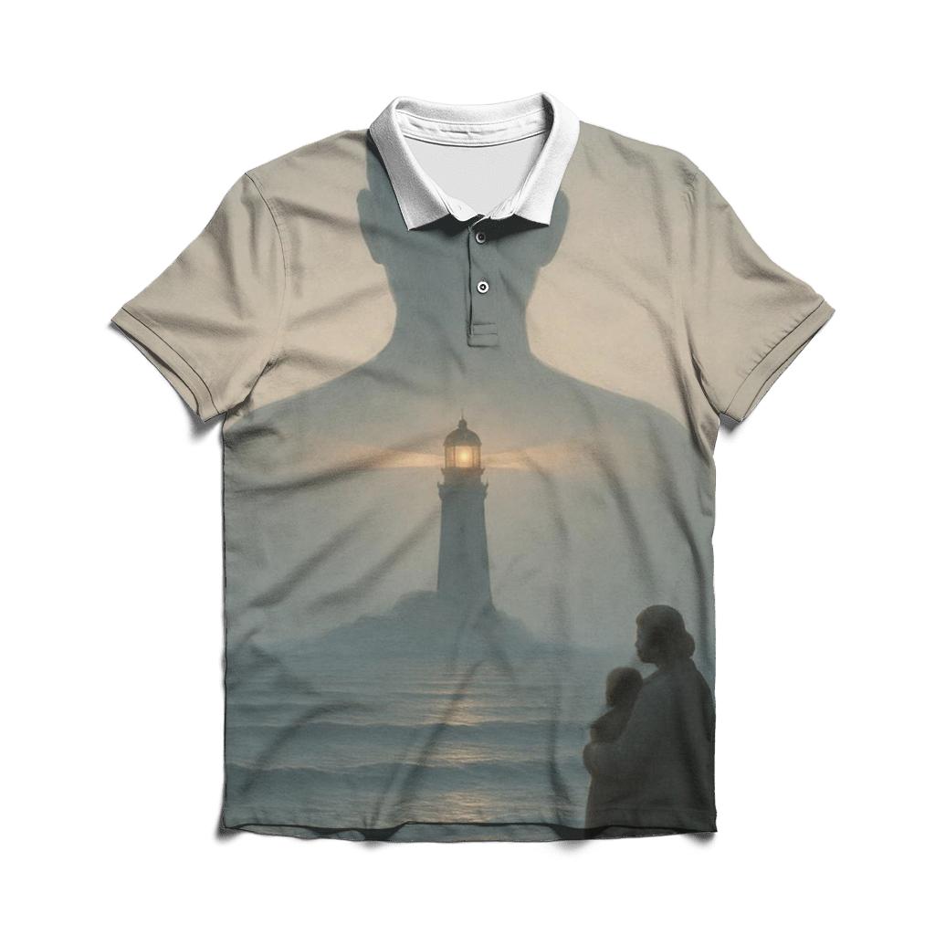 The Lighthouse In The Chest stylish collar polo tees