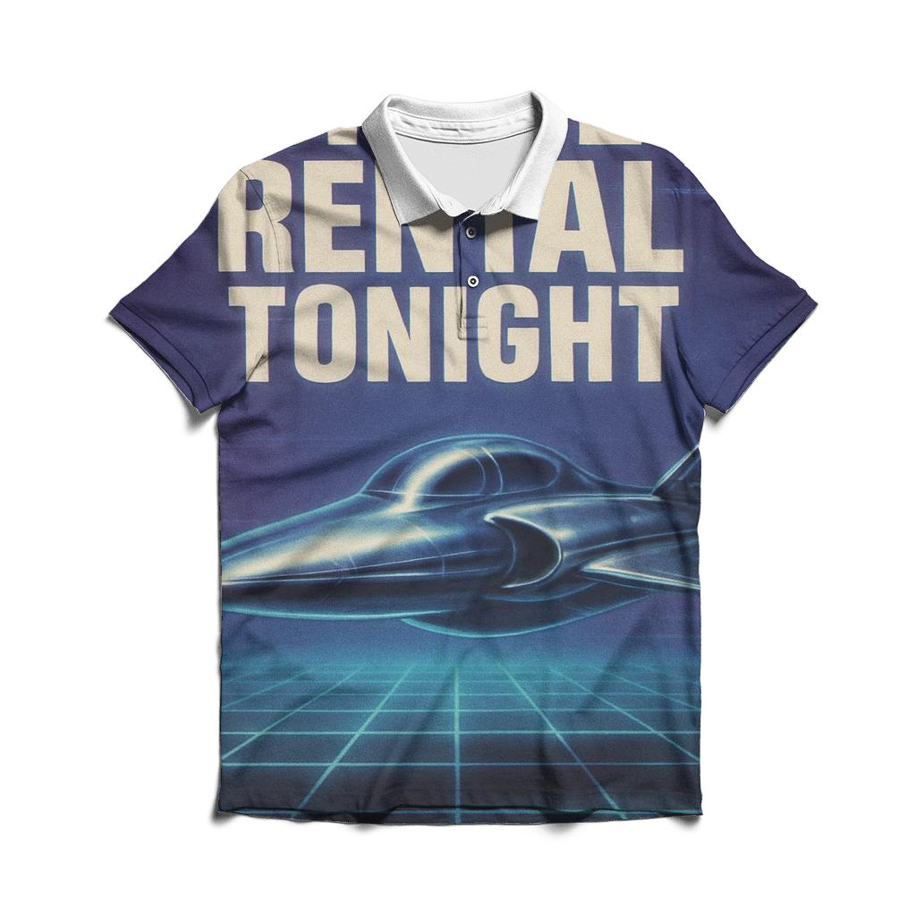 Faded 1980s Video Rental Sci Fi Poster classic pique polos