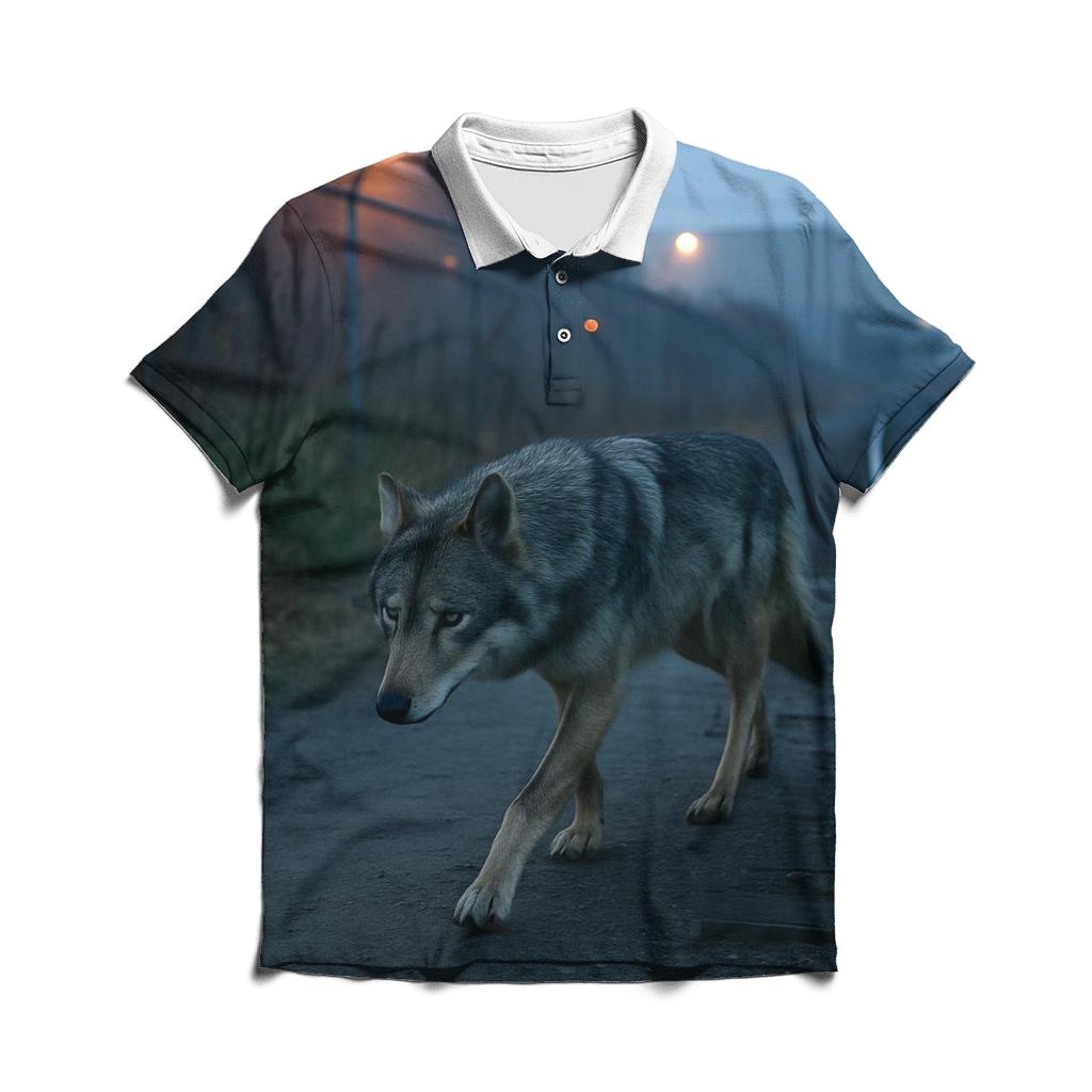 Urban Edge Corridor At Dawn casual sports polo shirts