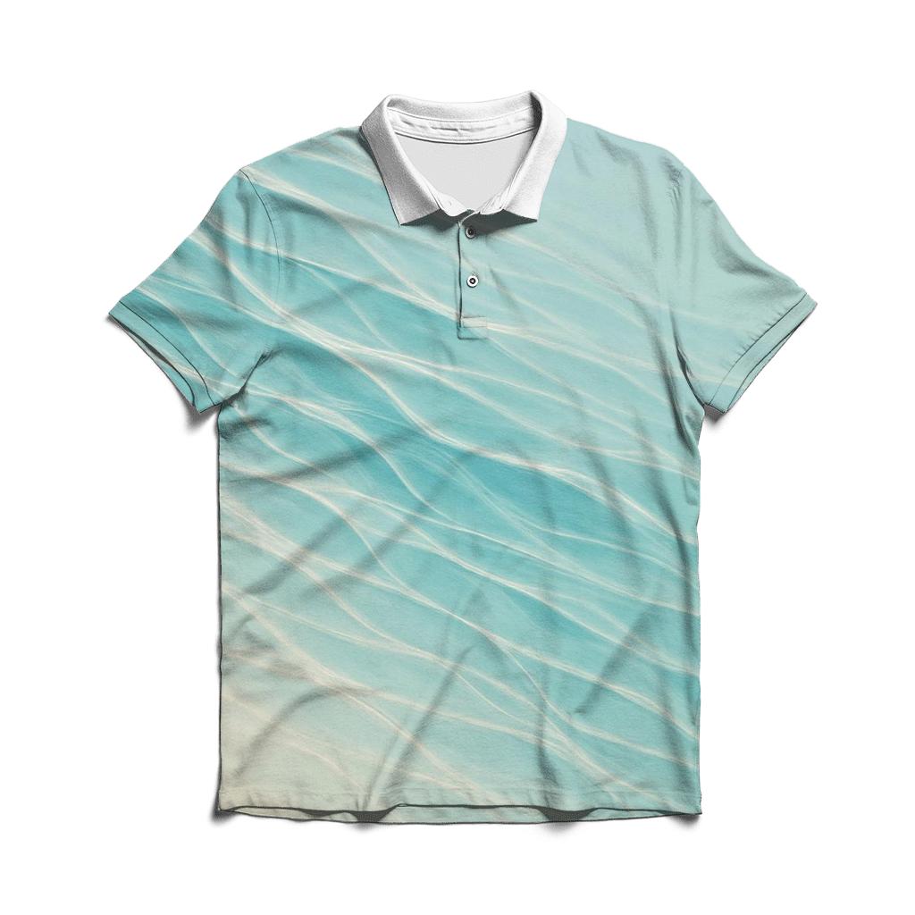 Water Thread Meditation premium cotton polo shirts