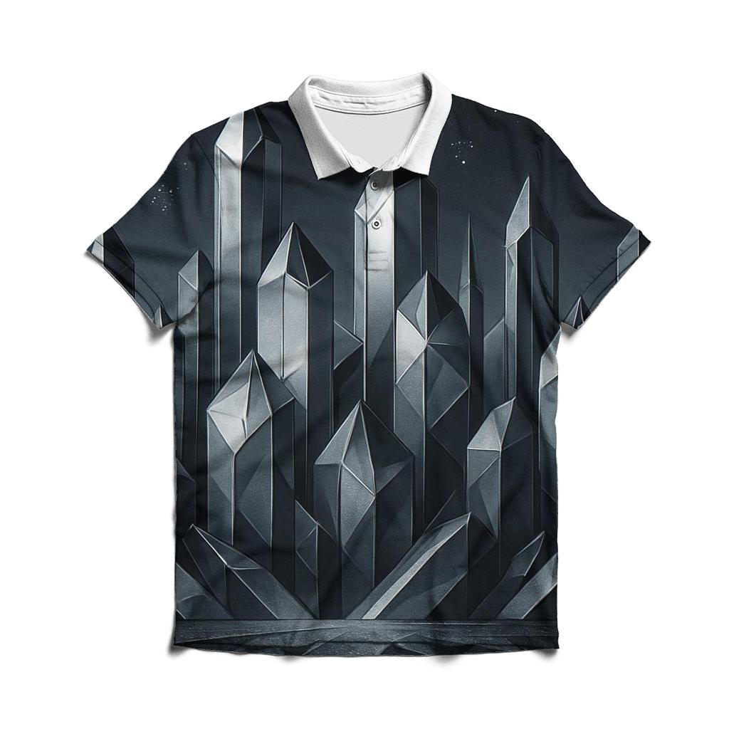 Silver Facet Skyline personalized polo shirts