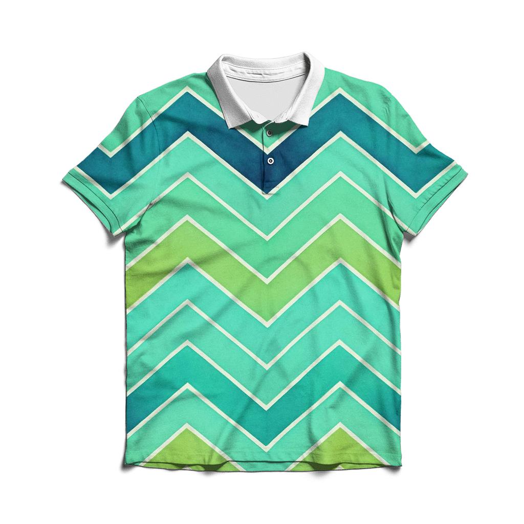 Accordion Chevron Aurora Fold designer slim fit polos