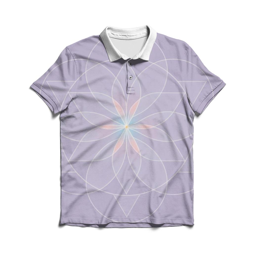 Prism Breath Geometry premium cotton polo shirts