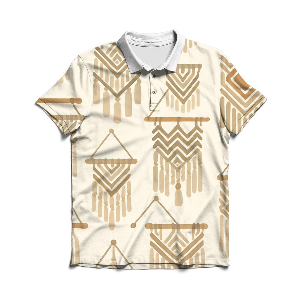 Macrame Wall Hanging Motifs premium cotton polo shirts