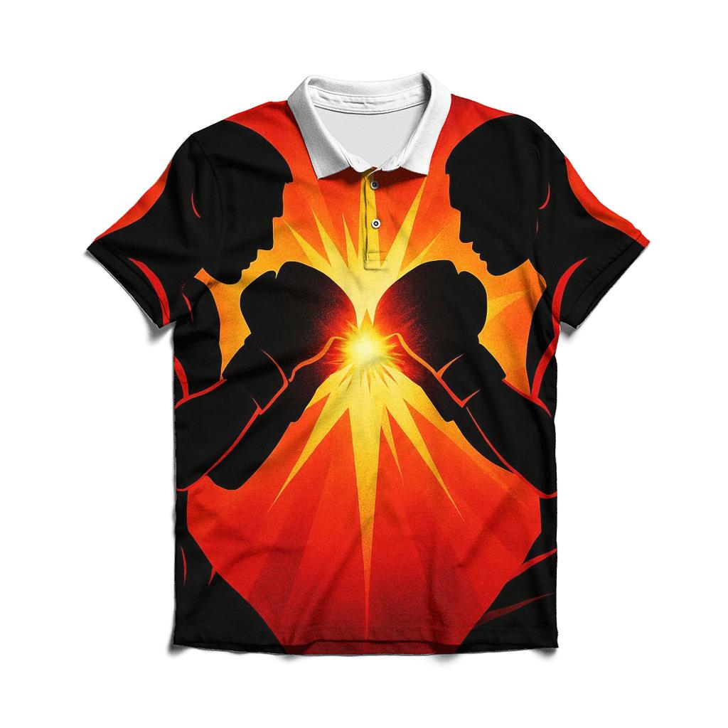 Solar Flare Boxing custom polo shirts