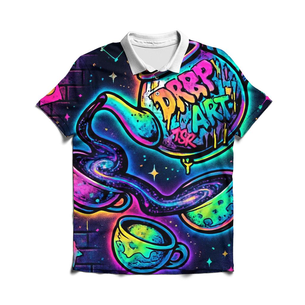 Graffiti Astral Tea Party classic pique polos