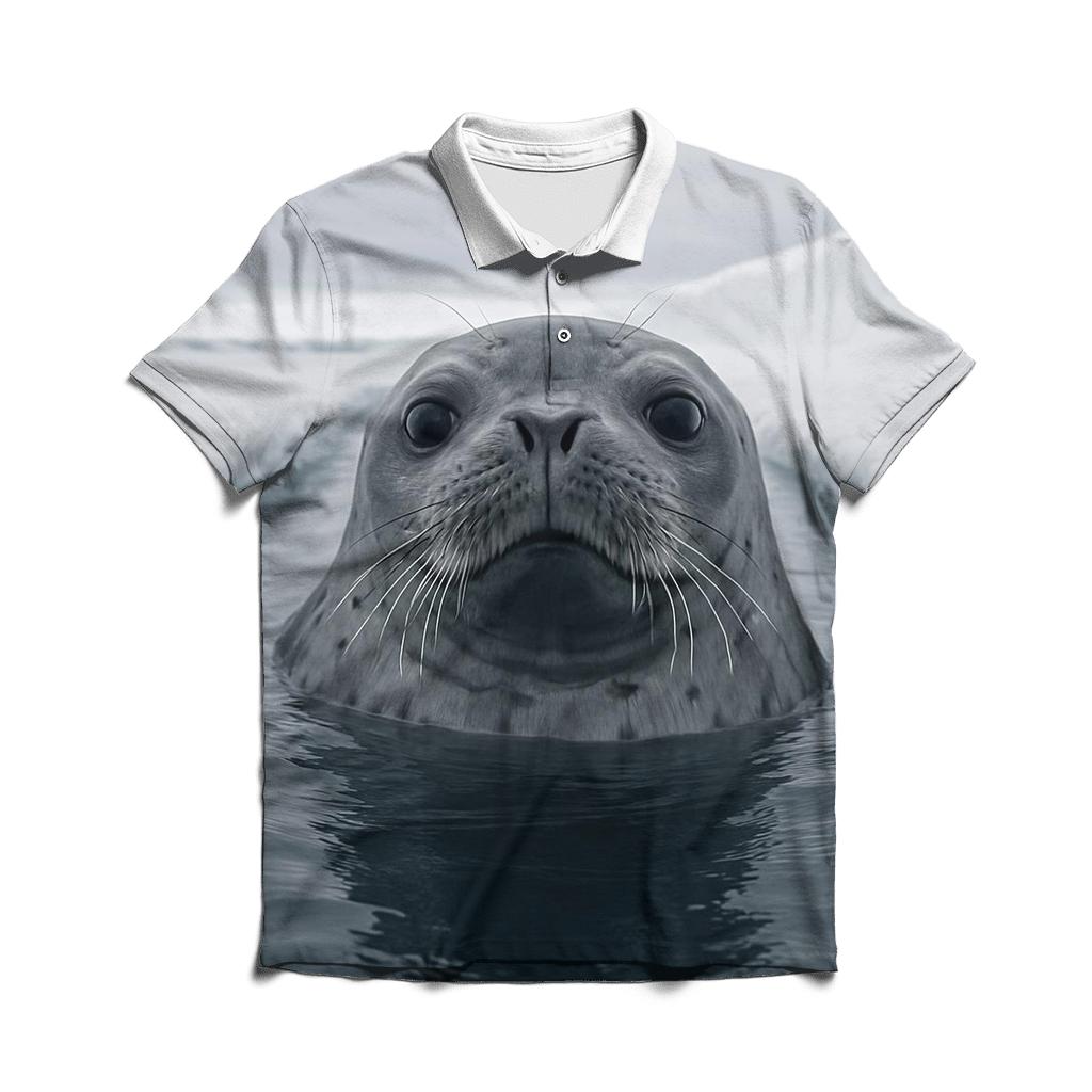 Ice Shelf Breach Weddell Seal branded logo polo shirts