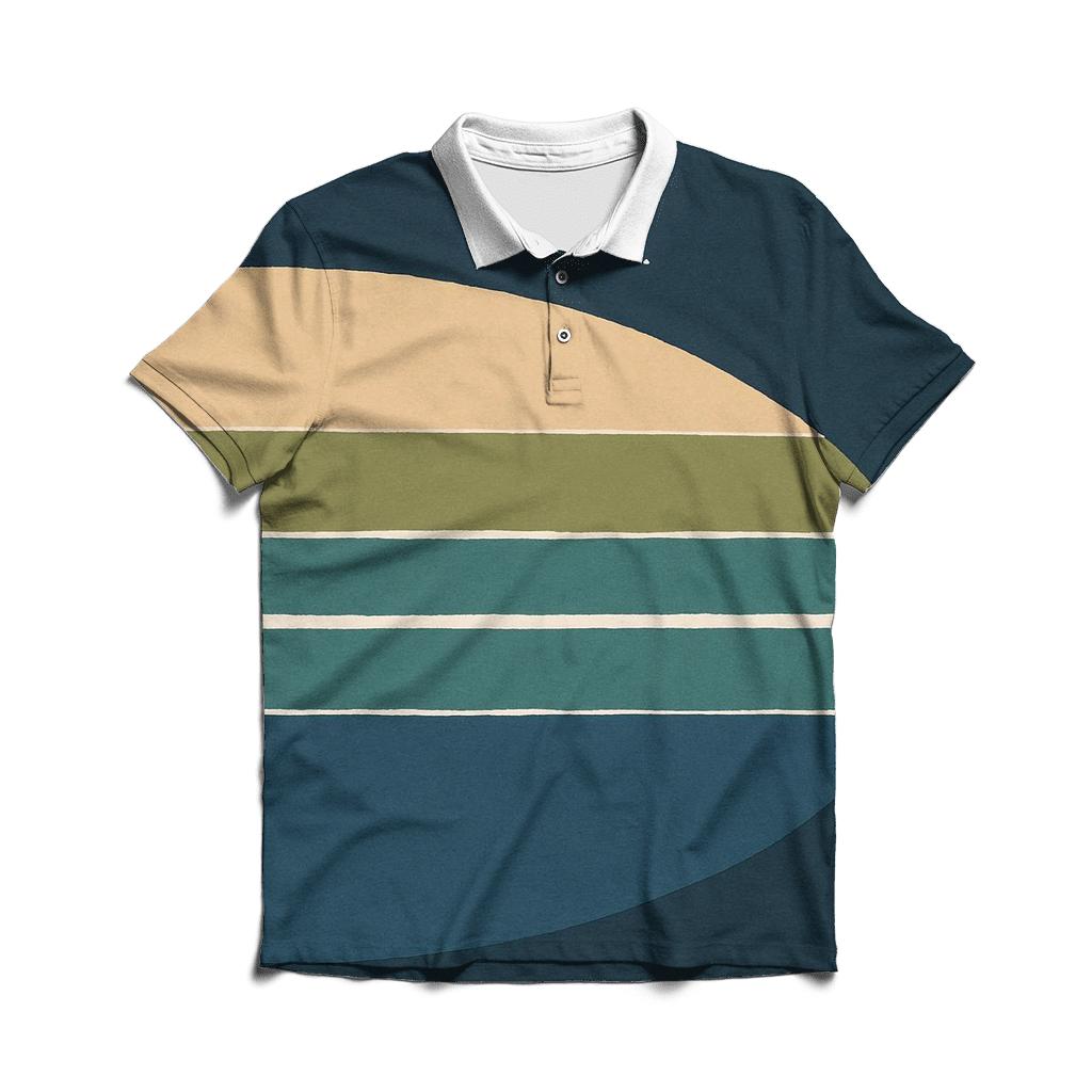 Ring Plane Horizon Bands branded logo polo shirts