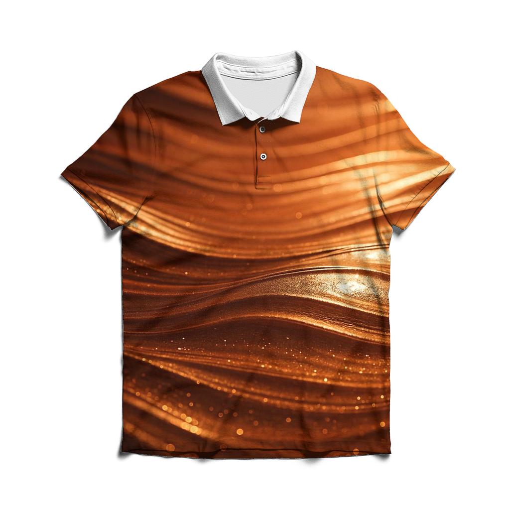 Copper Ripple Glam Tide designer slim fit polos