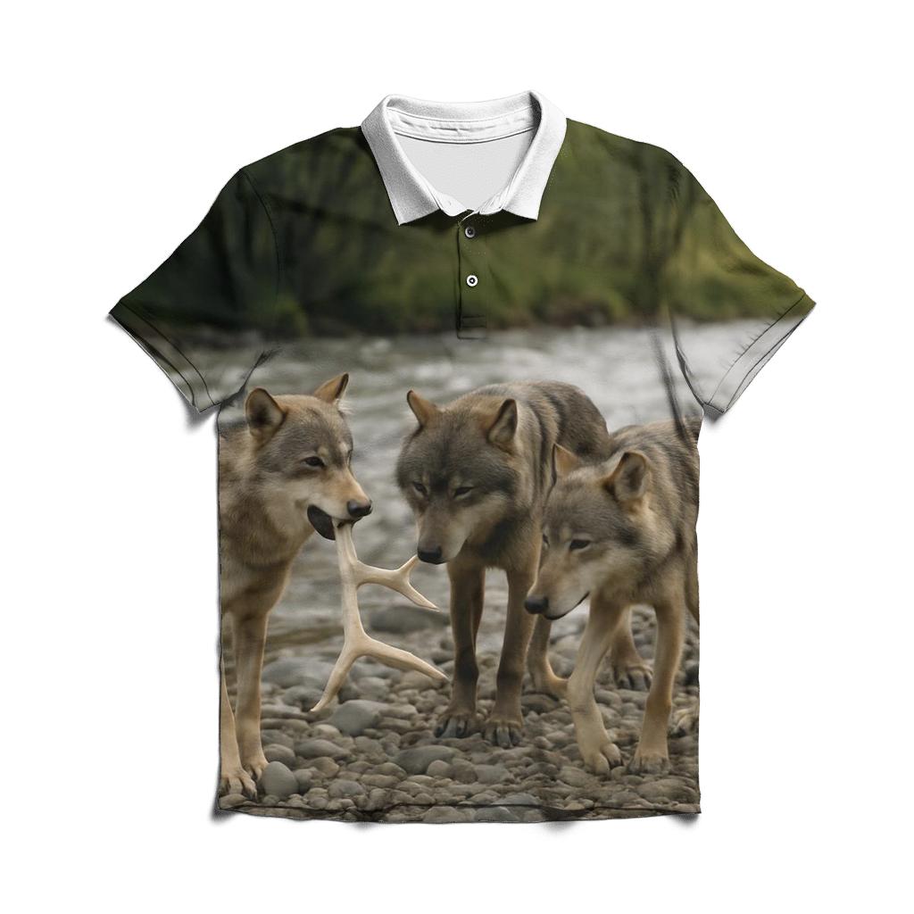 River Gravel Bar Rendezvous embroidered polo tops