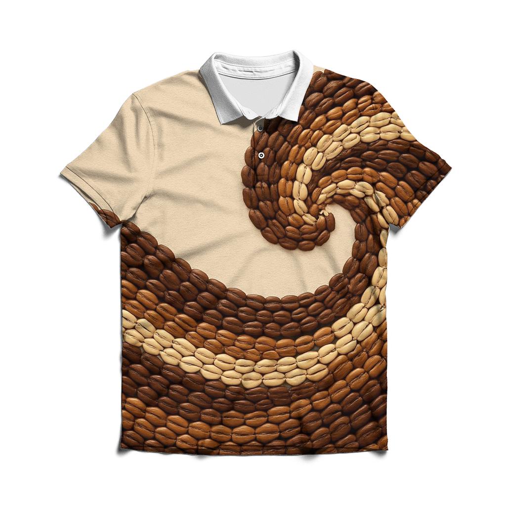 Bean Mosaic Wave personalized polo shirts