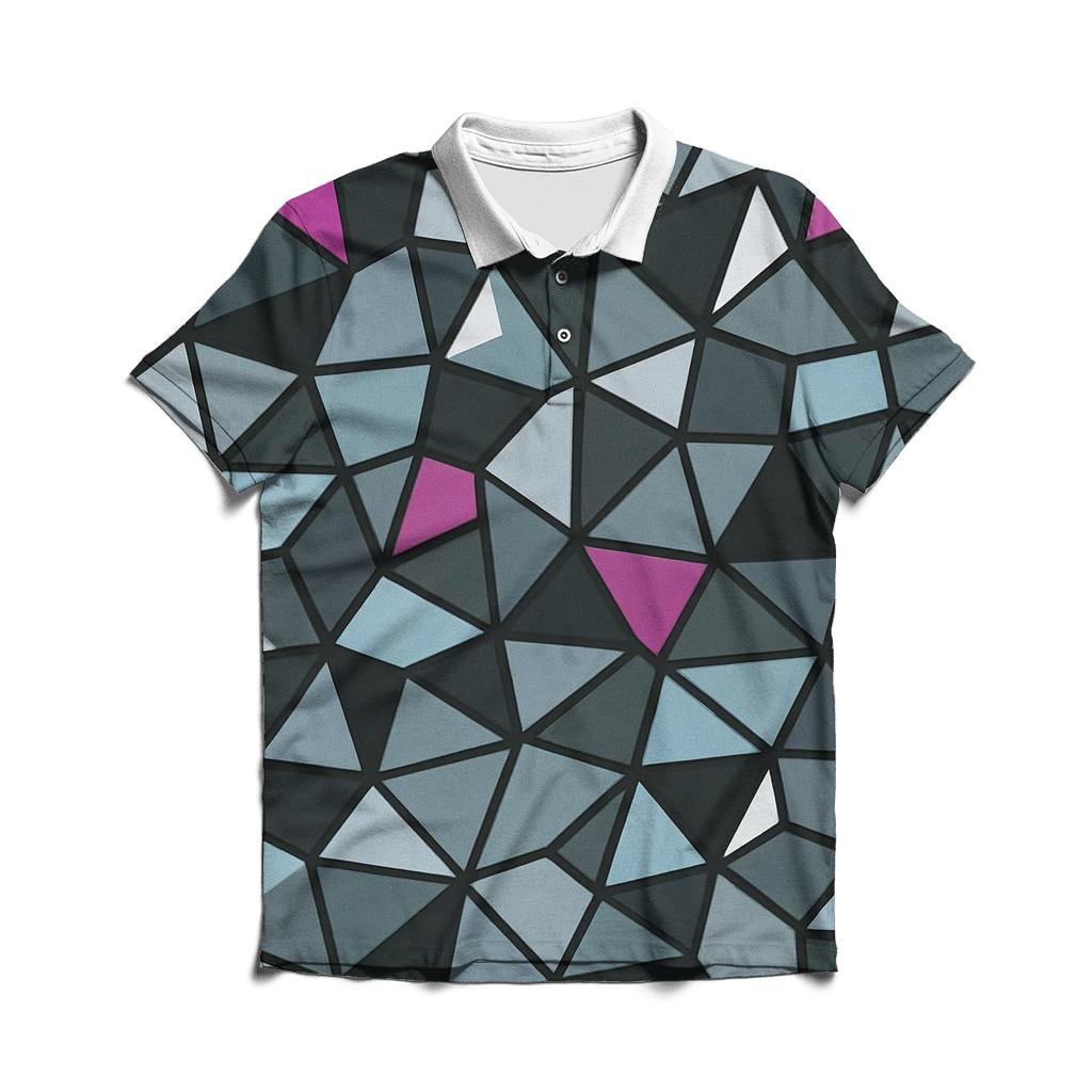 Disco Mirror Shard Mosaic personalized polo shirts