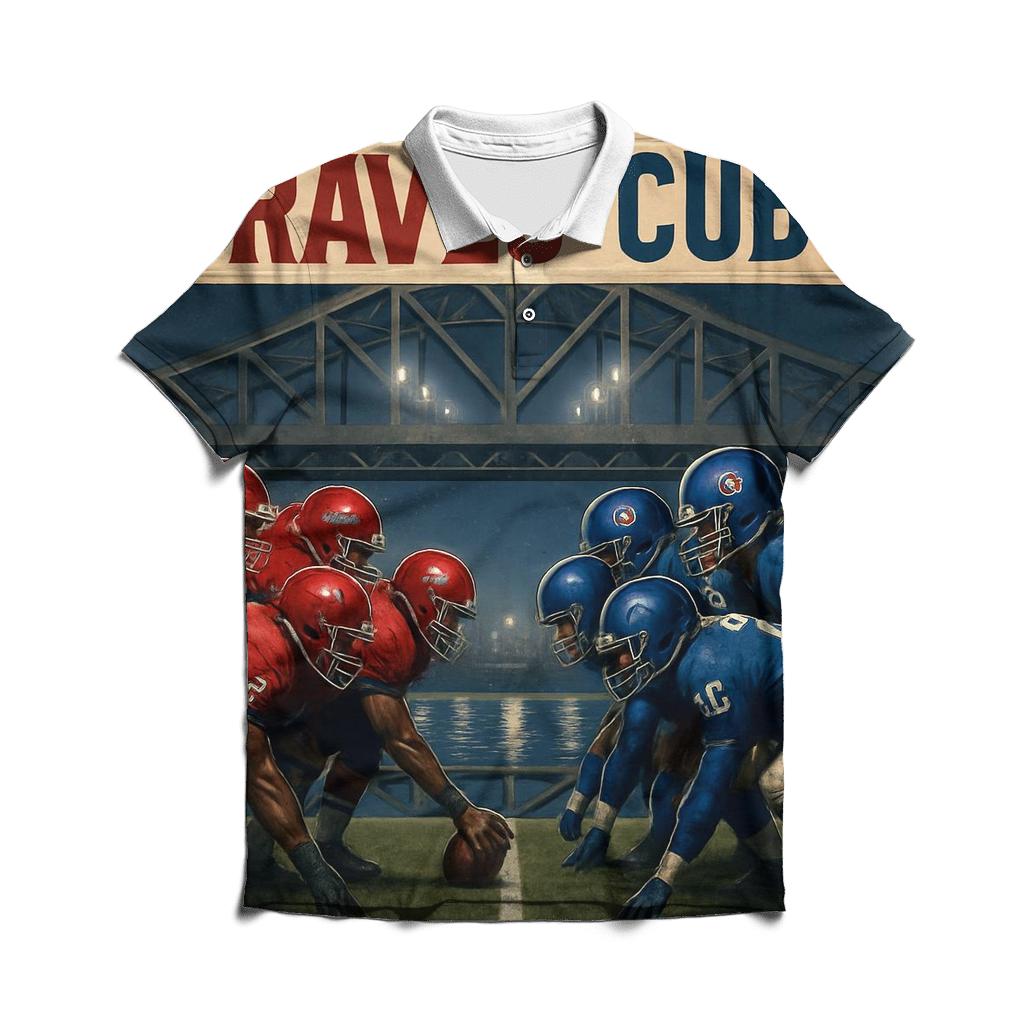 Riverfront Bridge Battle Formation stylish collar polo tees