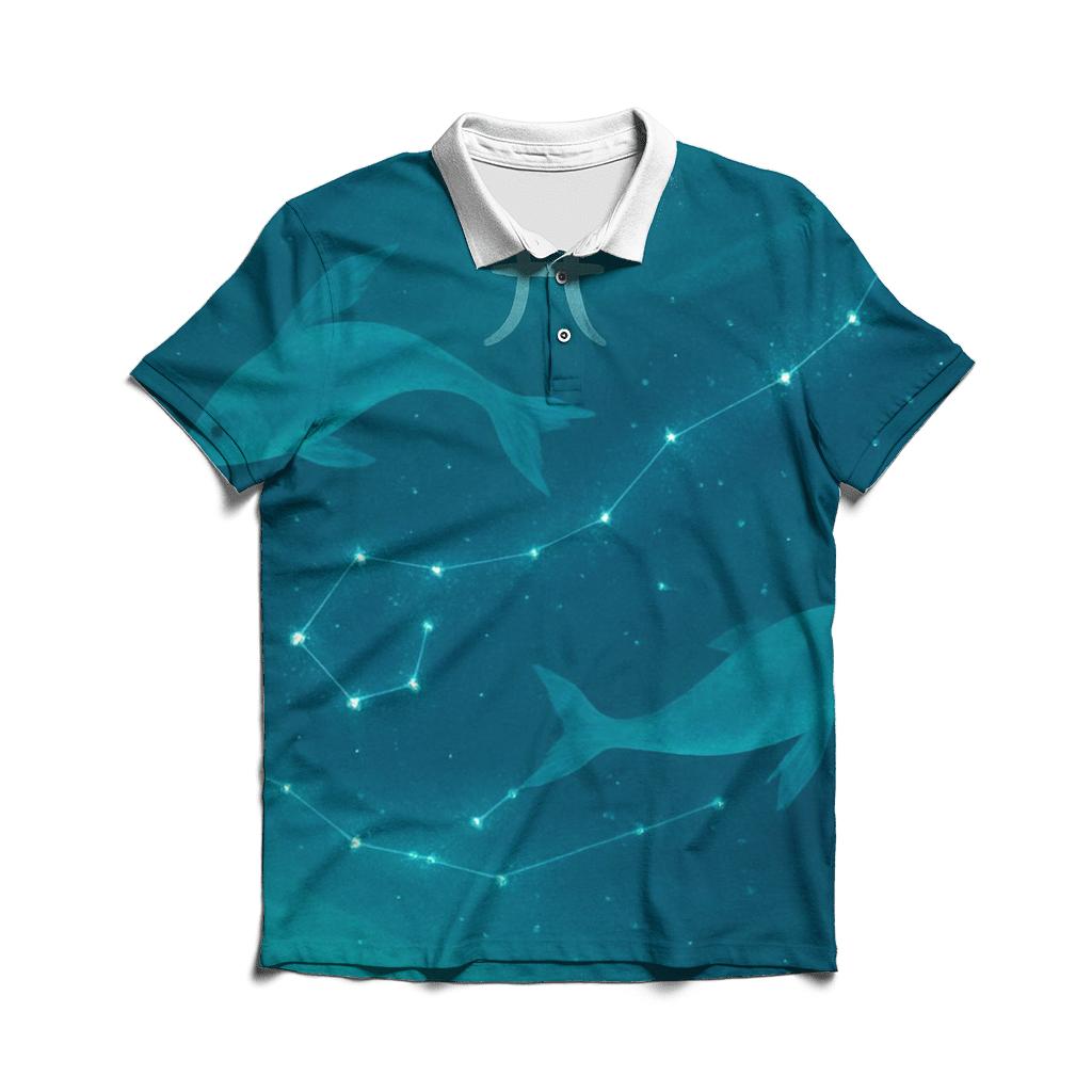 Pisces Dream Current Constellation Weave classic pique polos