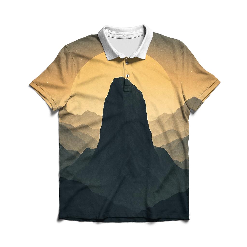 Mountain Monolith Double Exposure classic pique polos