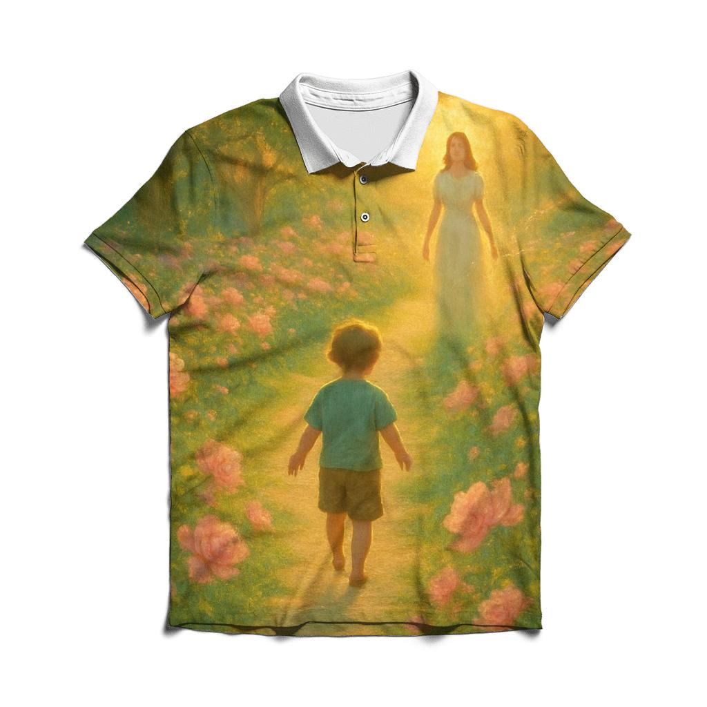 A Garden That Learns Your Footsteps embroidered polo tops