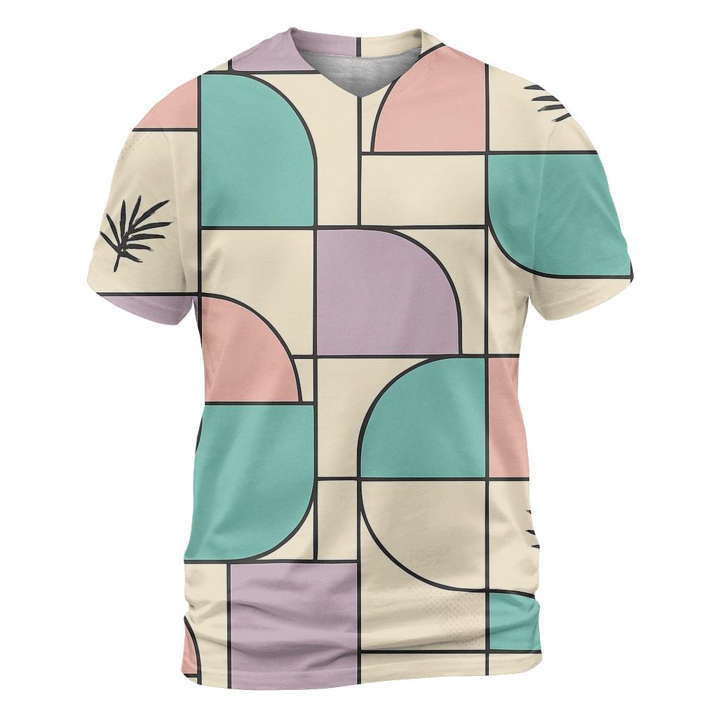 Miami Vice Pastel Blocks creative print fashion shirts