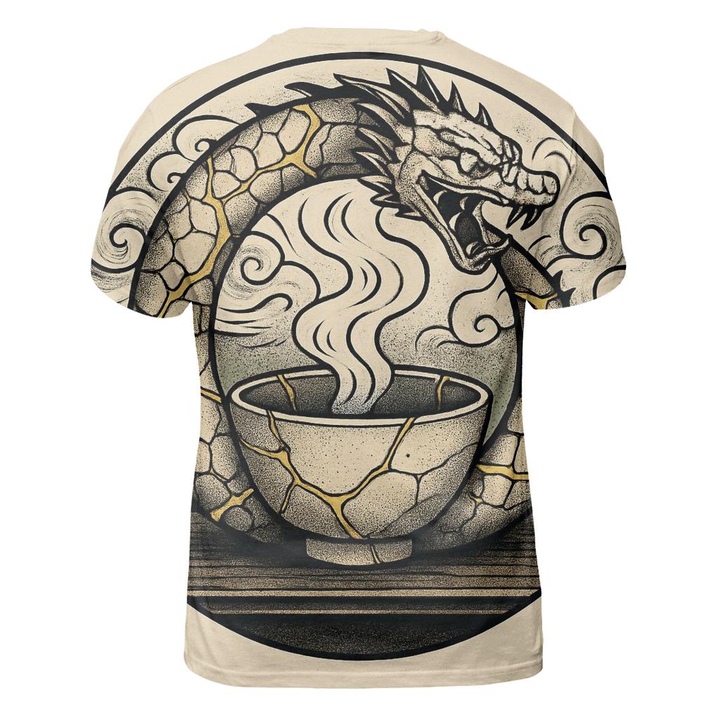 Kintsugi Serpent Of Second Chances vibrant all-over design tees