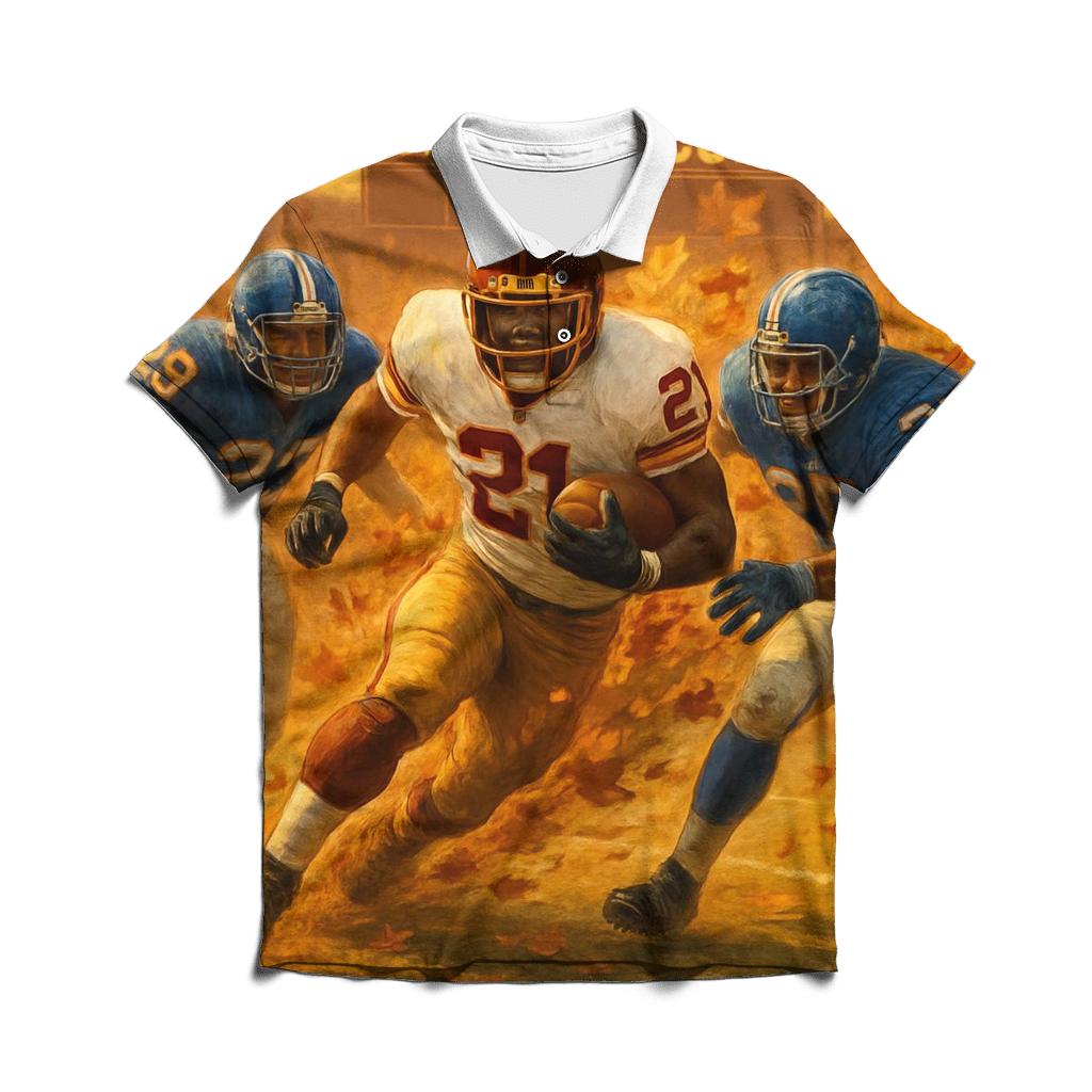 Autumn Leaf Cannon Kickoff Collision stylish collar polo tees