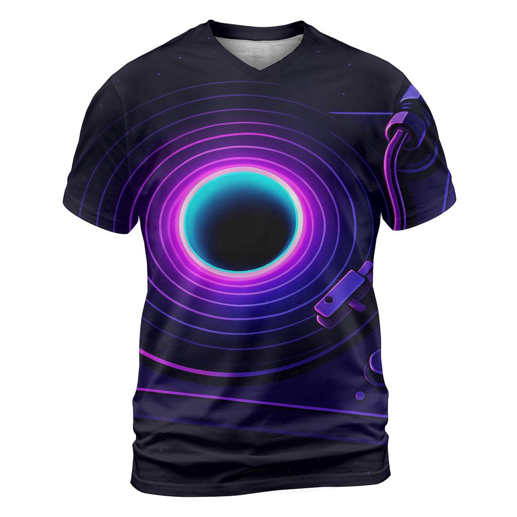 Hologram Turntable Portal creative print fashion shirts