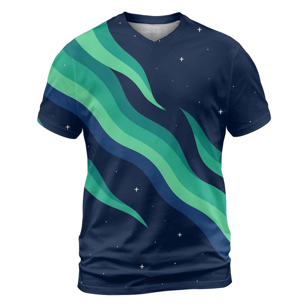 Aurora Curtain Diagonal Ribbons designer pattern shirts