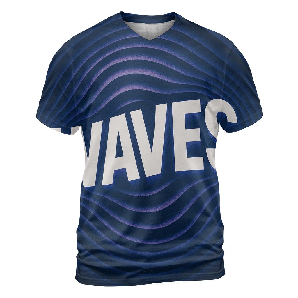 Gravity Wave Typography Ripple artistic all-over print tops