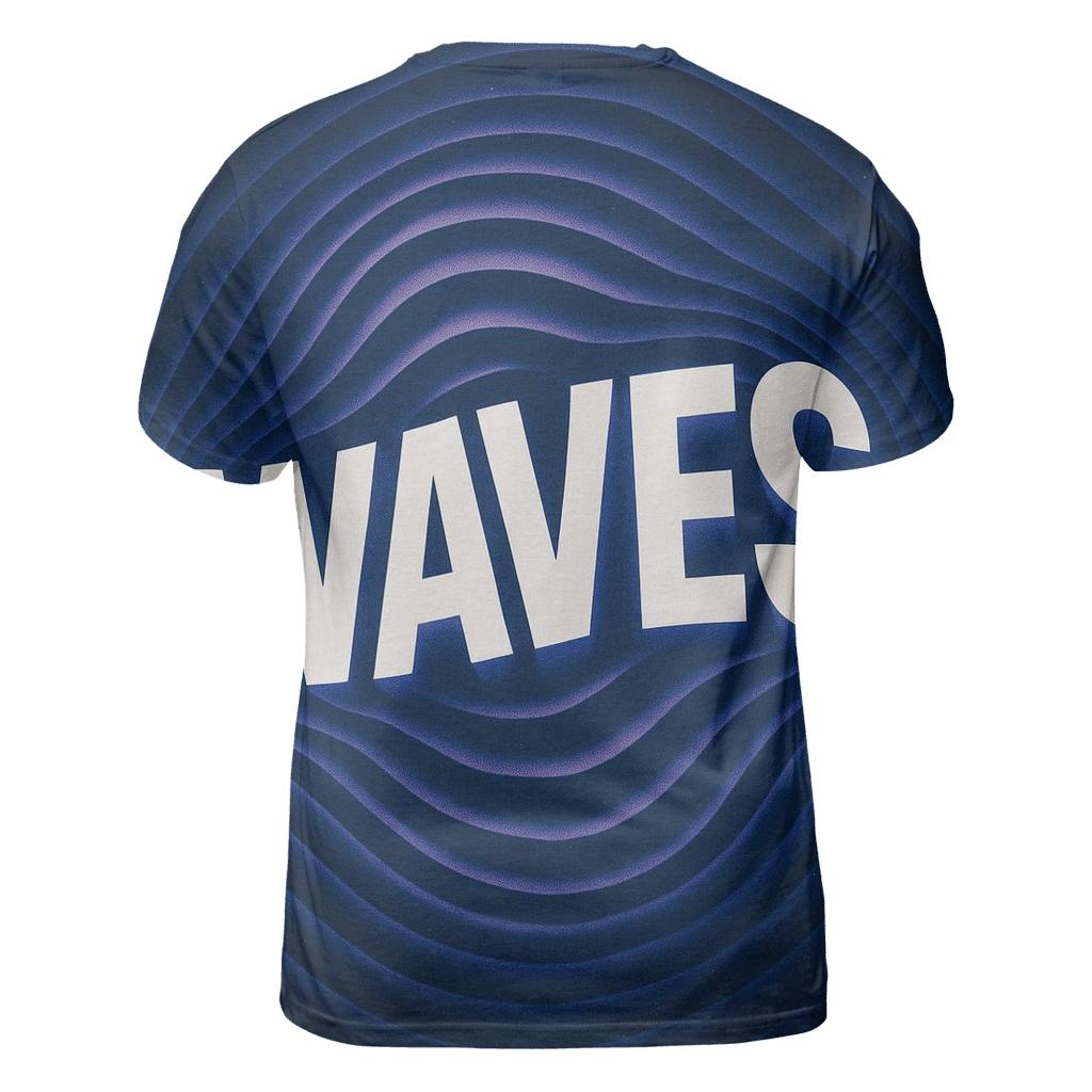 Gravity Wave Typography Ripple artistic all-over print tops