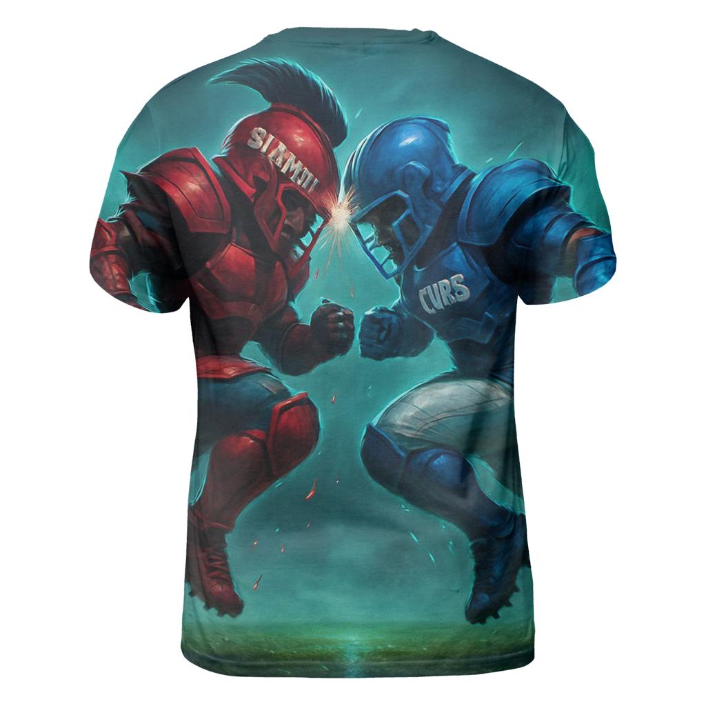 Midnight Helmet Clash Over Wrigley Fog unique graphic print tees