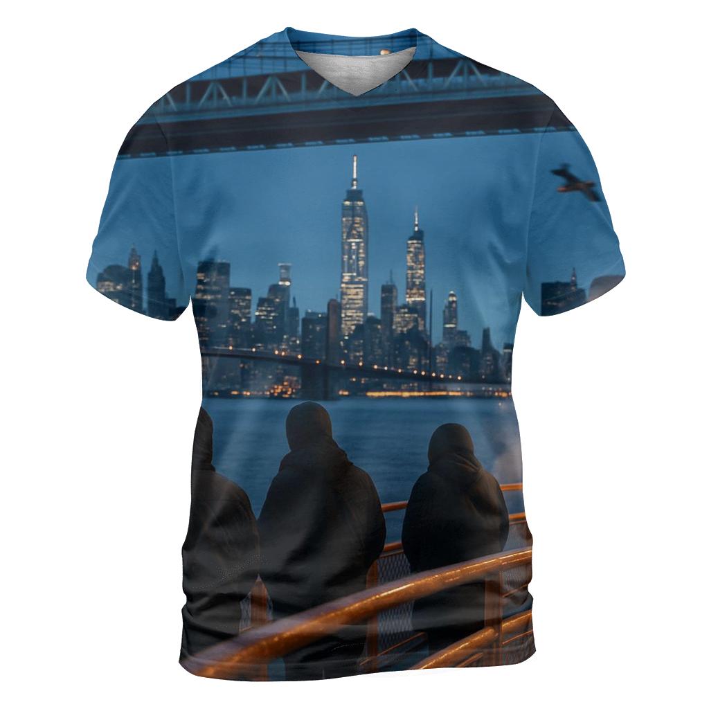 First Ferry Of Winter Under The Manhattan Bridge personalized full print shirts