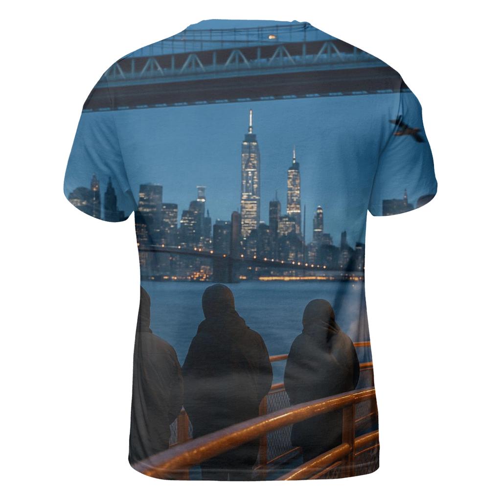 First Ferry Of Winter Under The Manhattan Bridge personalized full print shirts