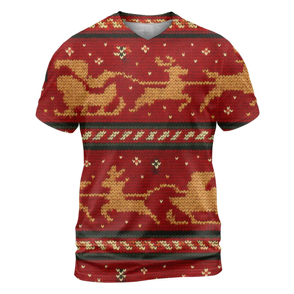 Santa Sleigh Pixel Speedway Design designer pattern shirts
