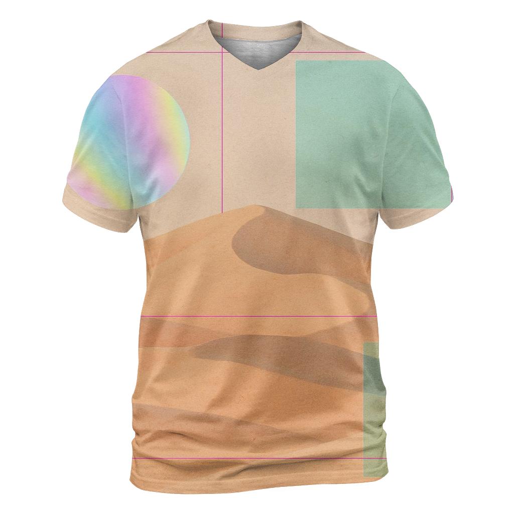 Desert Mirage Hologram Collage creative print fashion shirts