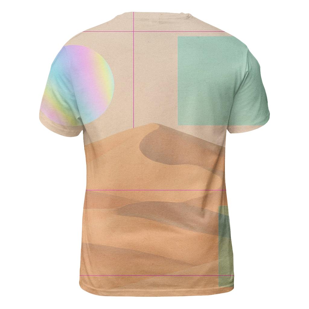 Desert Mirage Hologram Collage creative print fashion shirts