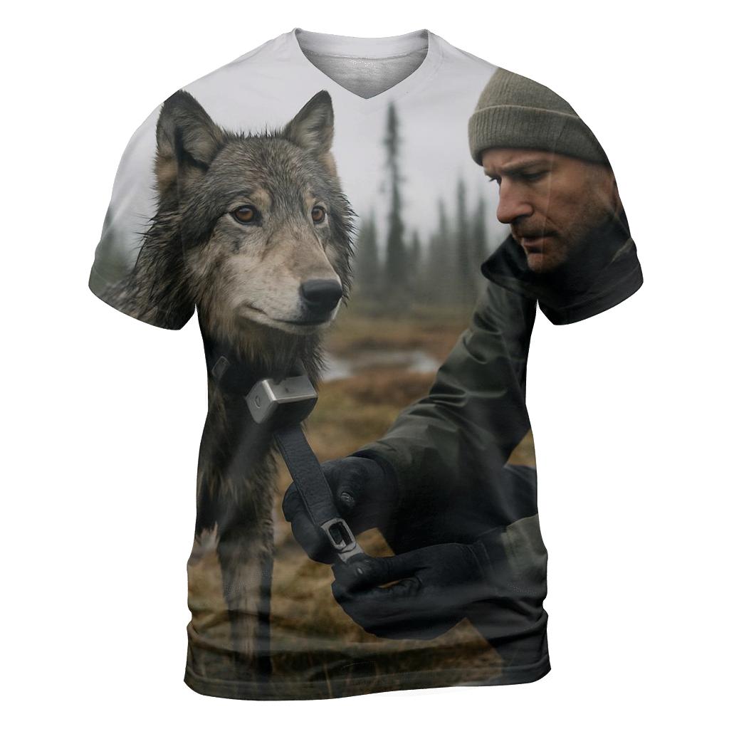 Radiocollar Field Check In Boreal Muskeg vibrant all-over design tees