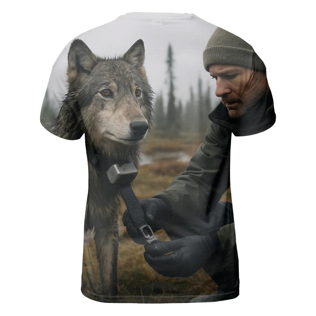 Radiocollar Field Check In Boreal Muskeg vibrant all-over design tees