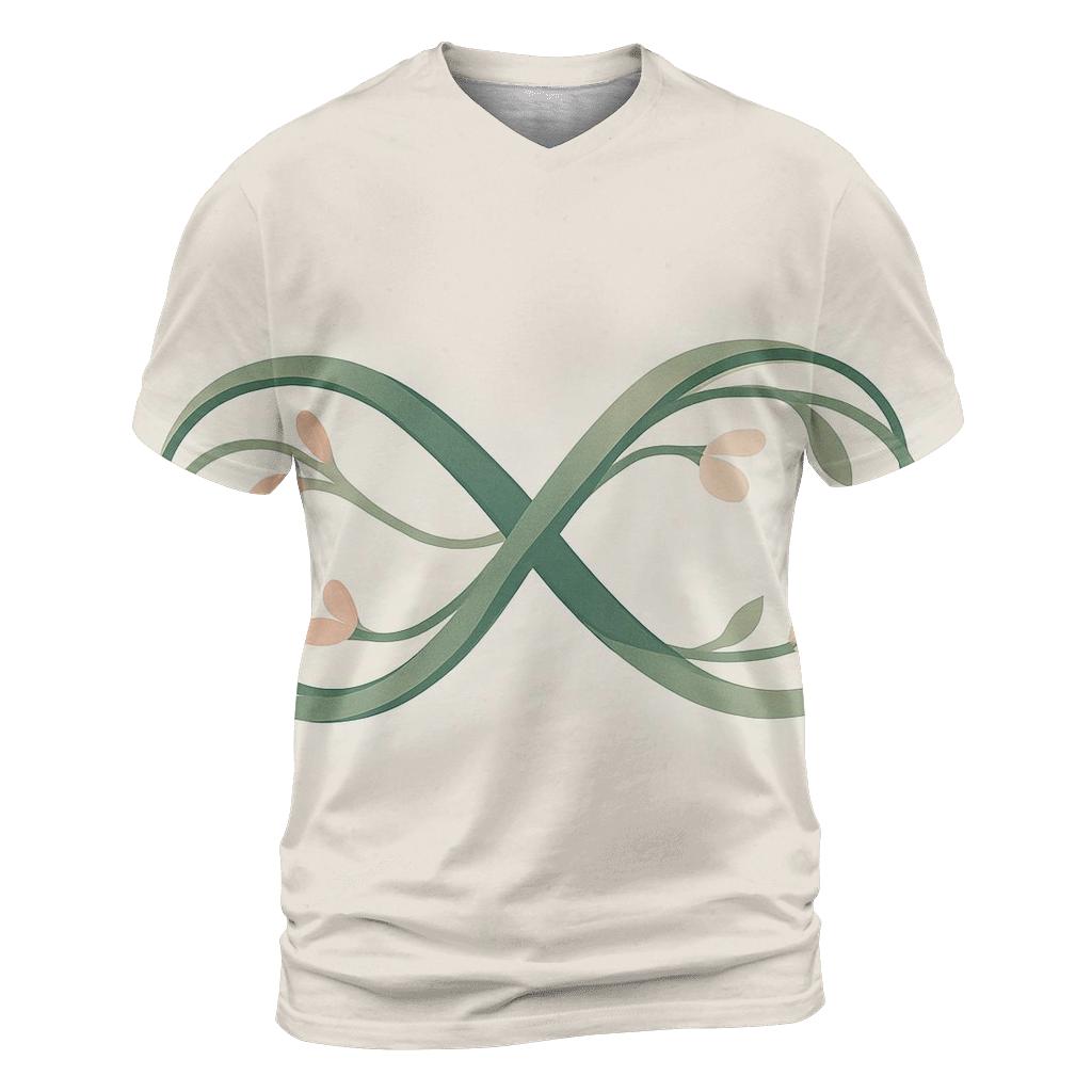Infinite Loop Garden artistic all-over print tops