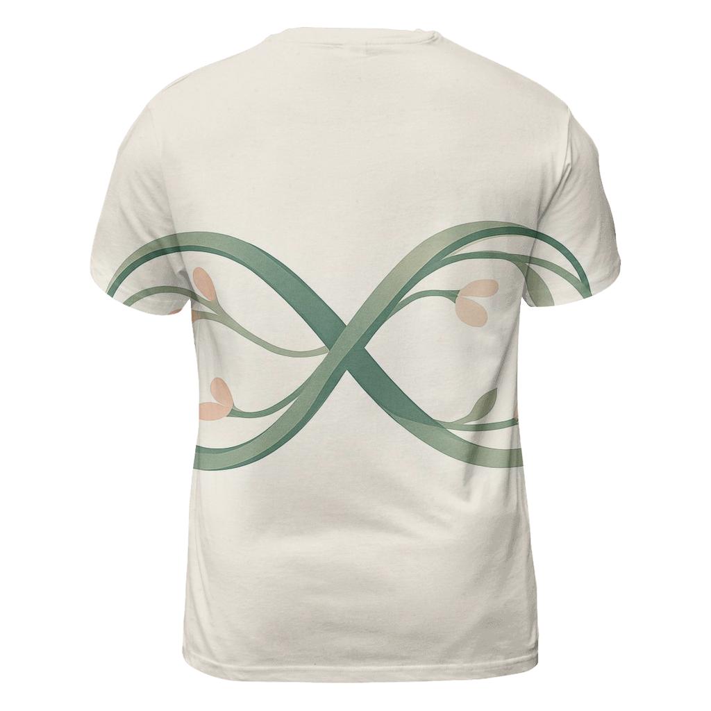 Infinite Loop Garden artistic all-over print tops