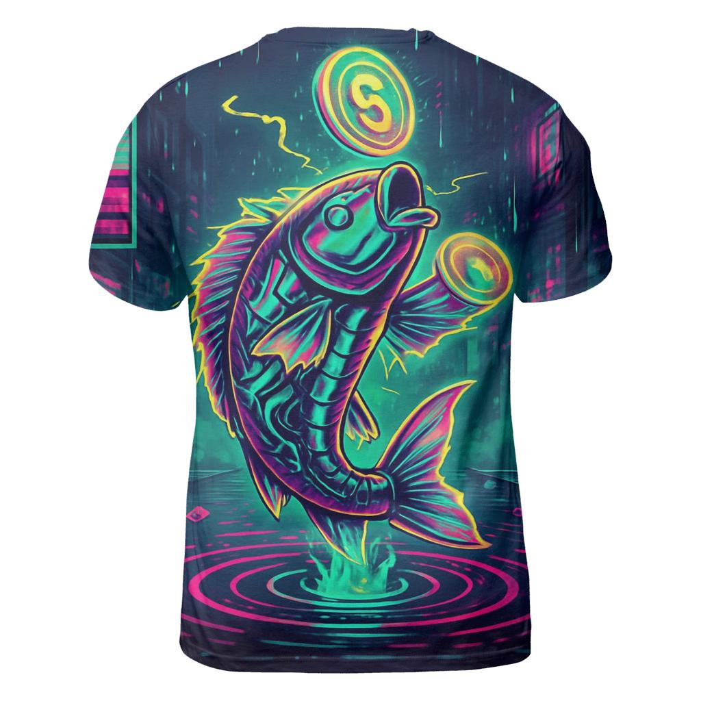 Neon Koi Signal Heist custom all-over print shirts