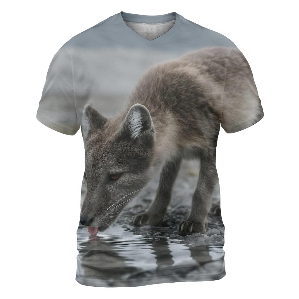 Glacier Pool Drink Arctic Fox creative print fashion shirts