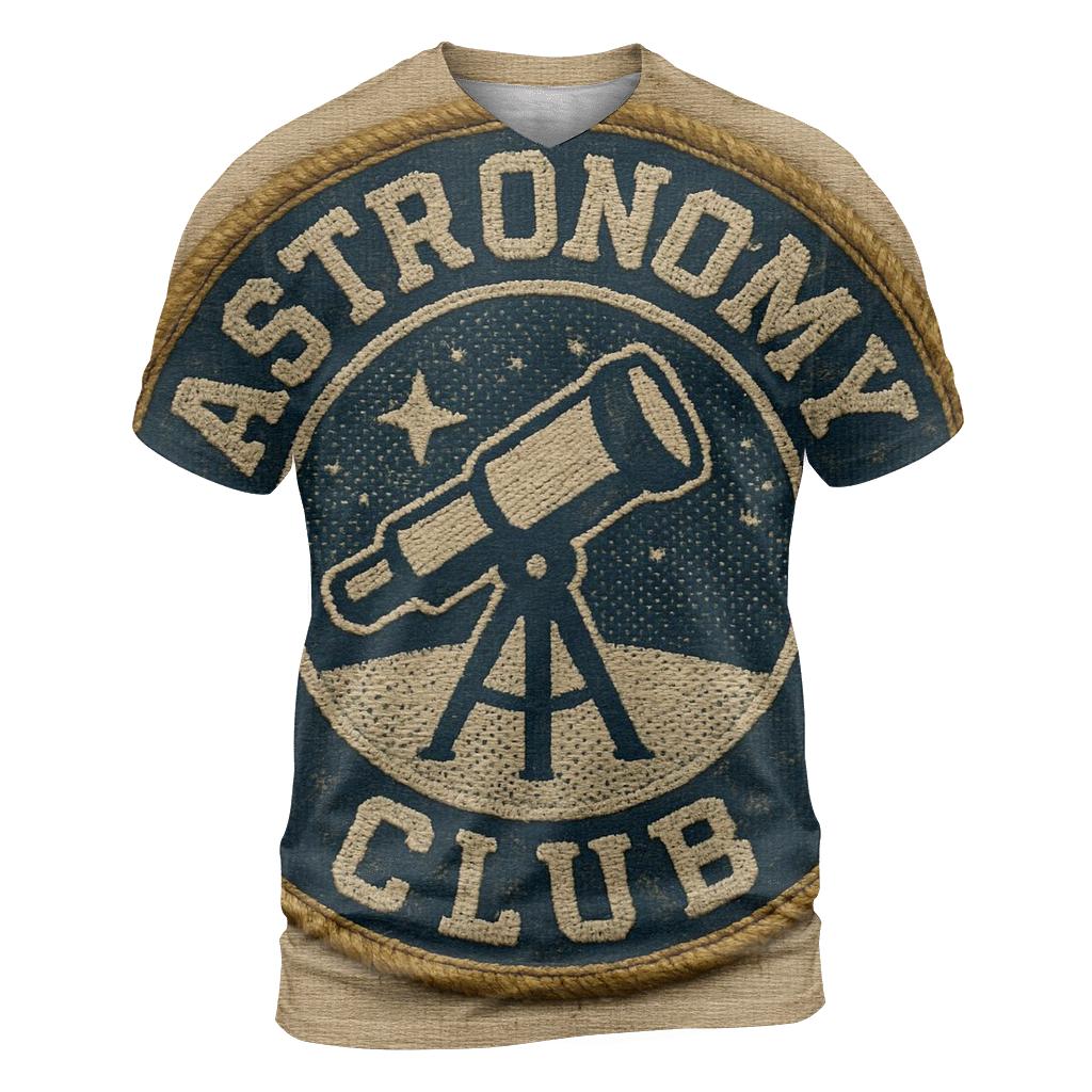 Old School Astronomy Club Patch Emblem unique graphic print tees