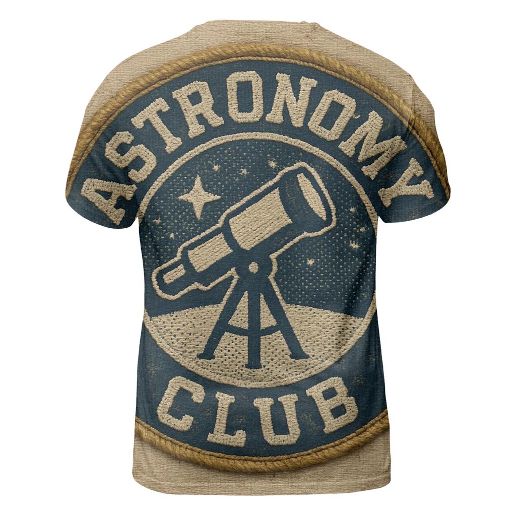 Old School Astronomy Club Patch Emblem unique graphic print tees