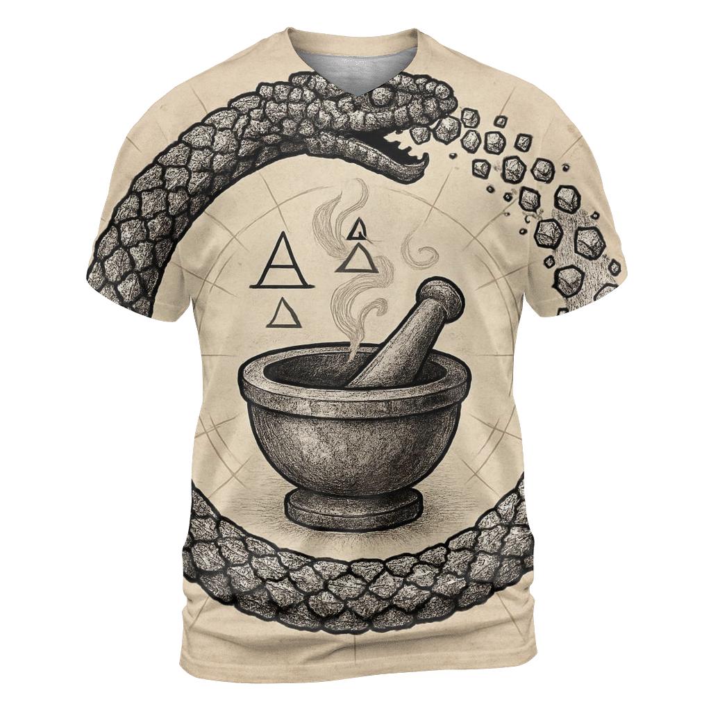 Alchemical Salt Ouroboros Seal unique graphic print tees