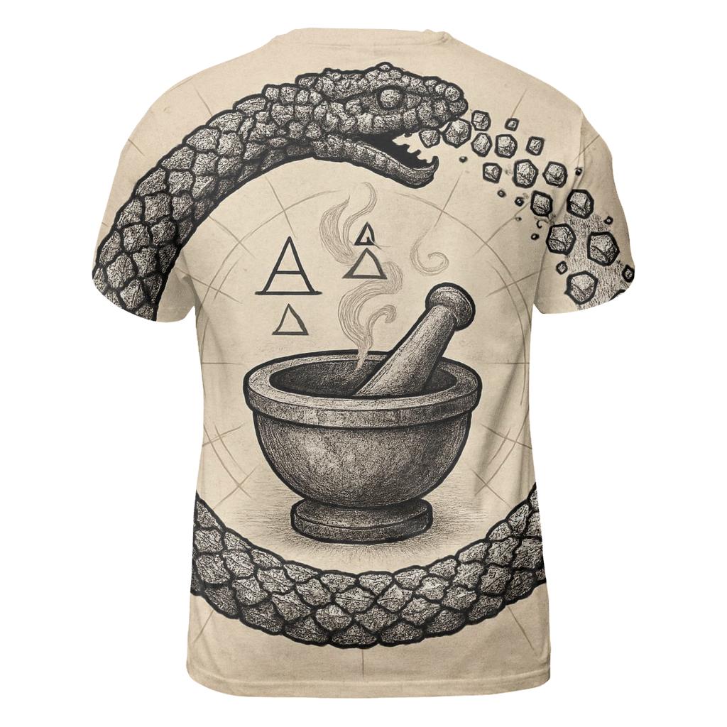 Alchemical Salt Ouroboros Seal unique graphic print tees