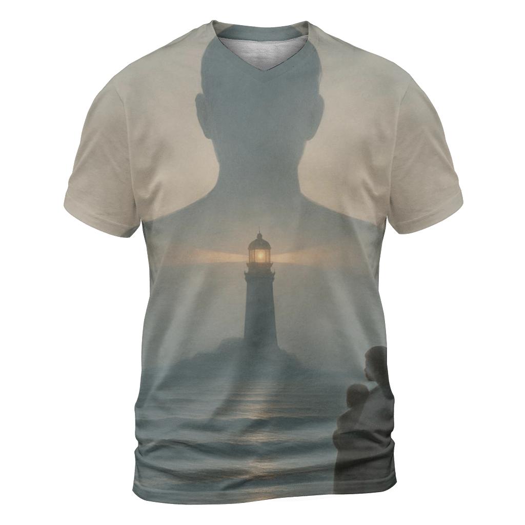 The Lighthouse In The Chest creative print fashion shirts