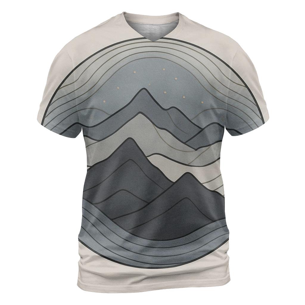 Mountain Silence Mandala statement graphic shirts